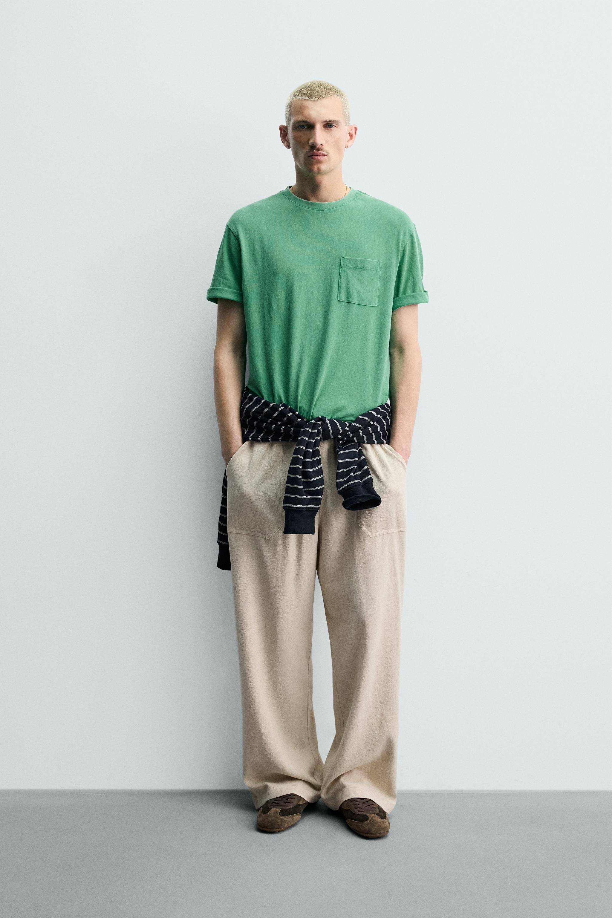 RELAXED FIT VISCOSE-LINEN PANTS